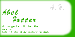 abel hotter business card