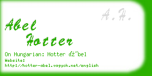 abel hotter business card